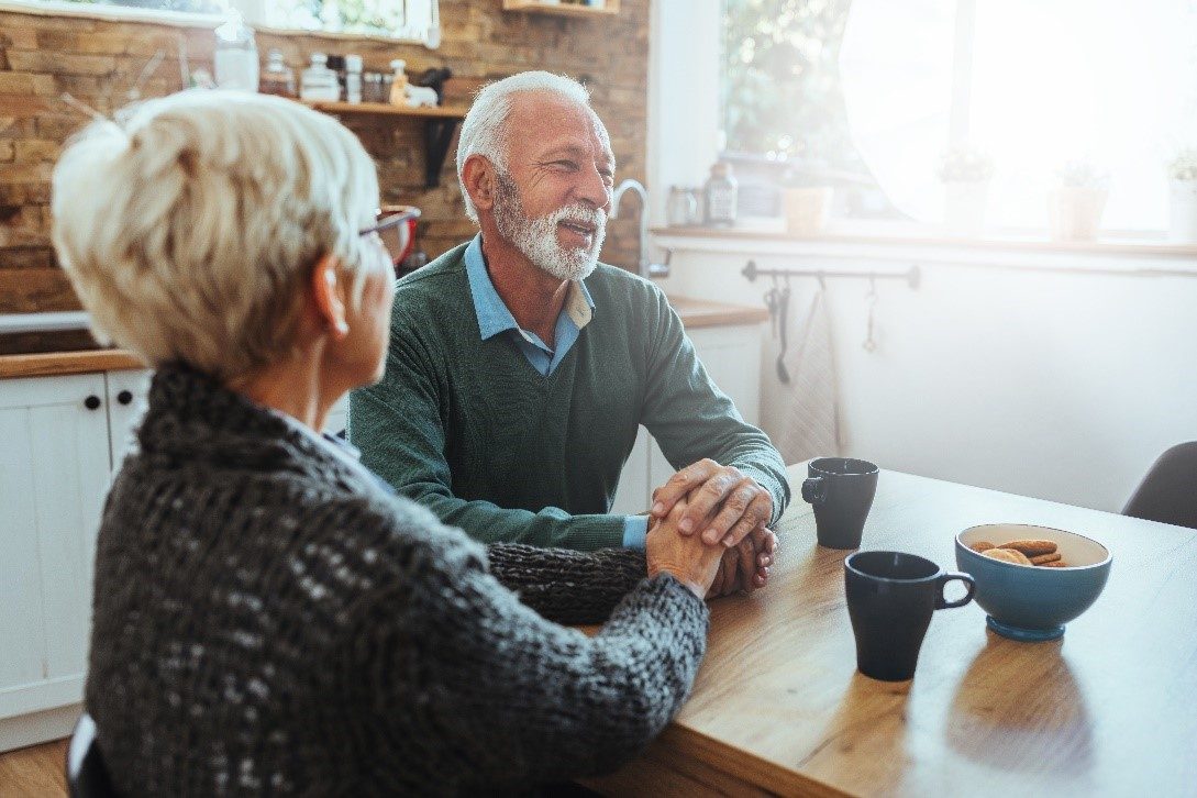 Couple drinking coffee