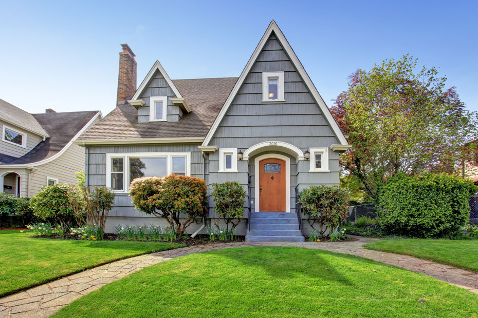 Small house exterior with curb appeal